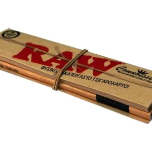 RAW king size CLASSIC φυσικό ακατέργαστο slim συν tips με τζιβάνες 32 φύλλα