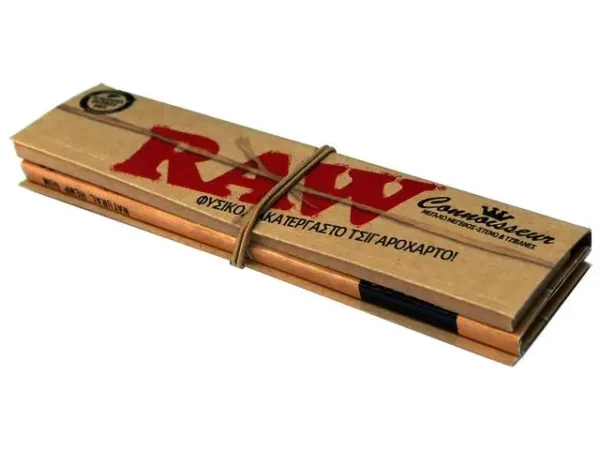 RAW king size CLASSIC φυσικό ακατέργαστο slim συν tips με τζιβάνες 32 φύλλα