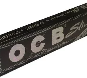 OCB Χαρτάκια Στριφτού Τσιγάρου Premium Slim με Τζιβάνες 32 φύλλα